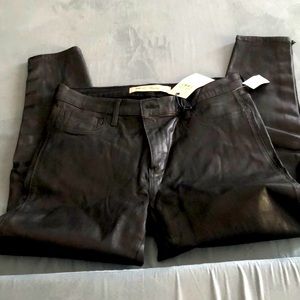 Gap NWT coated black jeans